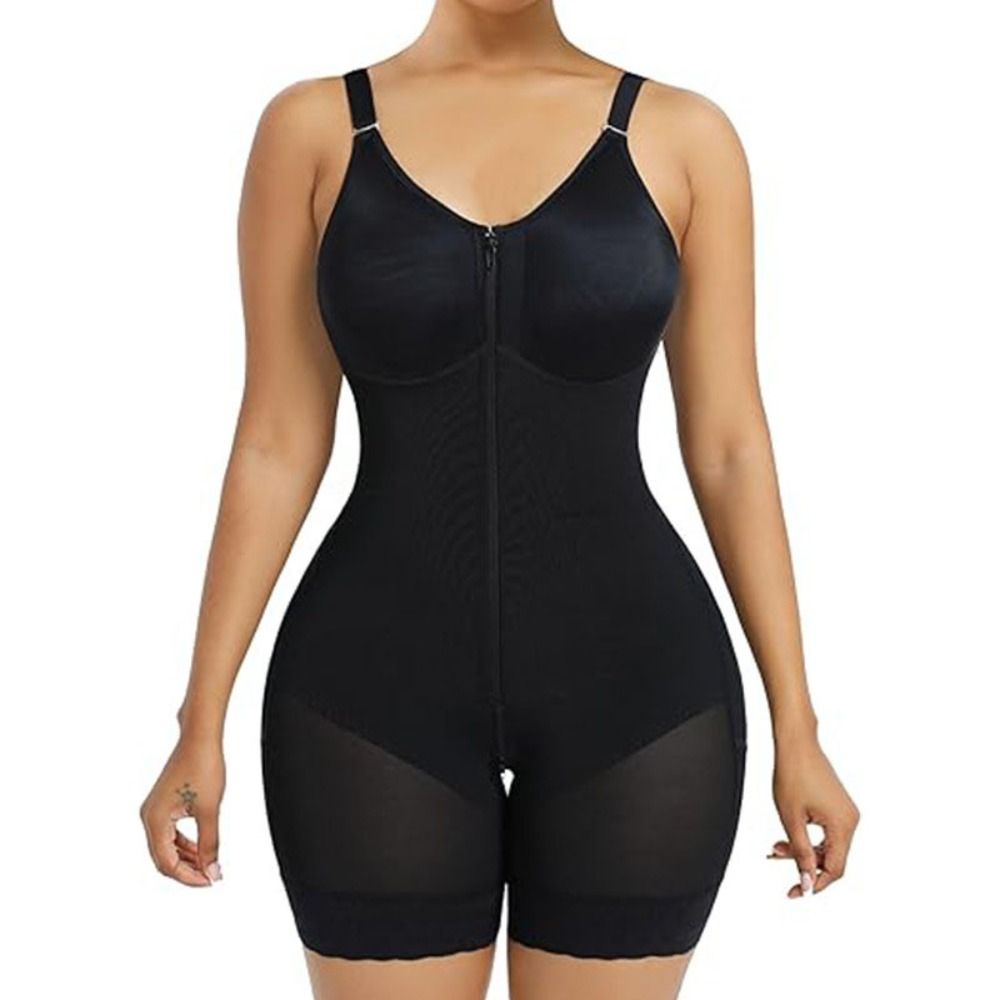Shapewear Bodysuit Firm - ジッパースタイル産後ボディシェイパー下着シームレスバットリフターボディスーツお腹引き締めヒップアップスリミングシェイプウェア