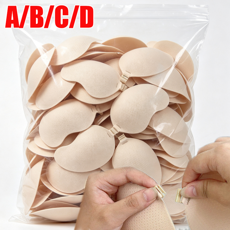 Push Up Bra Padded - 女性用バックレスインビジブルプッシュアップブラ、ストラップレスブラ、シームレスフロントクロージャーブラレット下着、シリコン製自己粘着ブラパッド