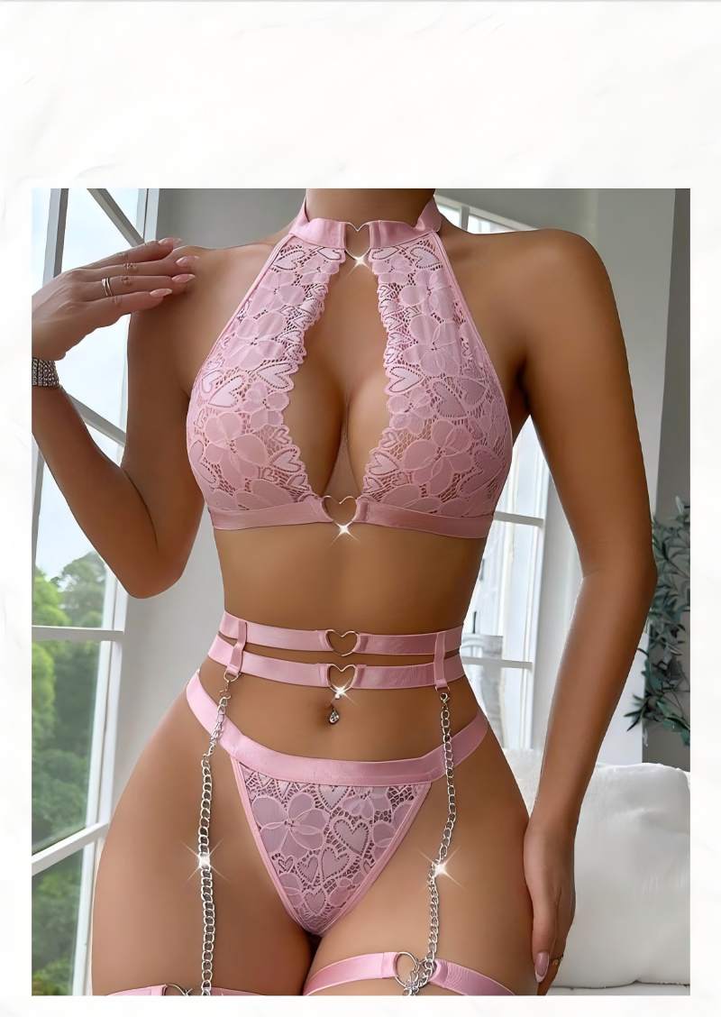 セクシーなランジェリーセット、プッシュアップレースガーターラ - Push Up Bra Padded のレビューと価格