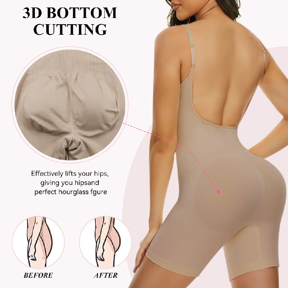 見えないシームレスボディスーツシェイプウェア女性用バックレス - Shapewear Bodysuit Firm のレビューと価格