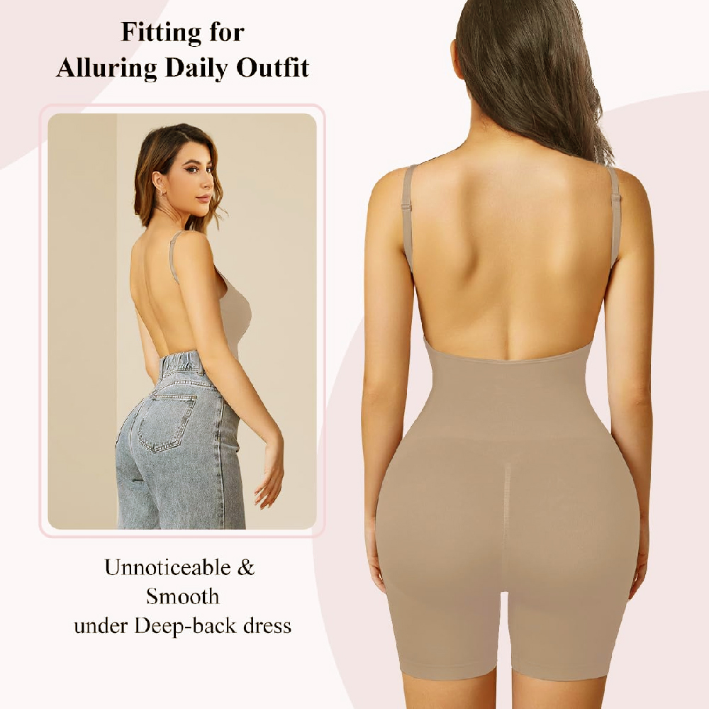 見えないシームレスボディスーツシェイプウェア女性用バックレス - Shapewear Bodysuit Firm のレビューと価格